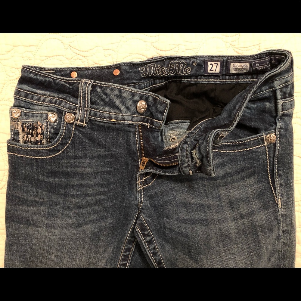 Miss Me Skinny Cut Sequin Jeans